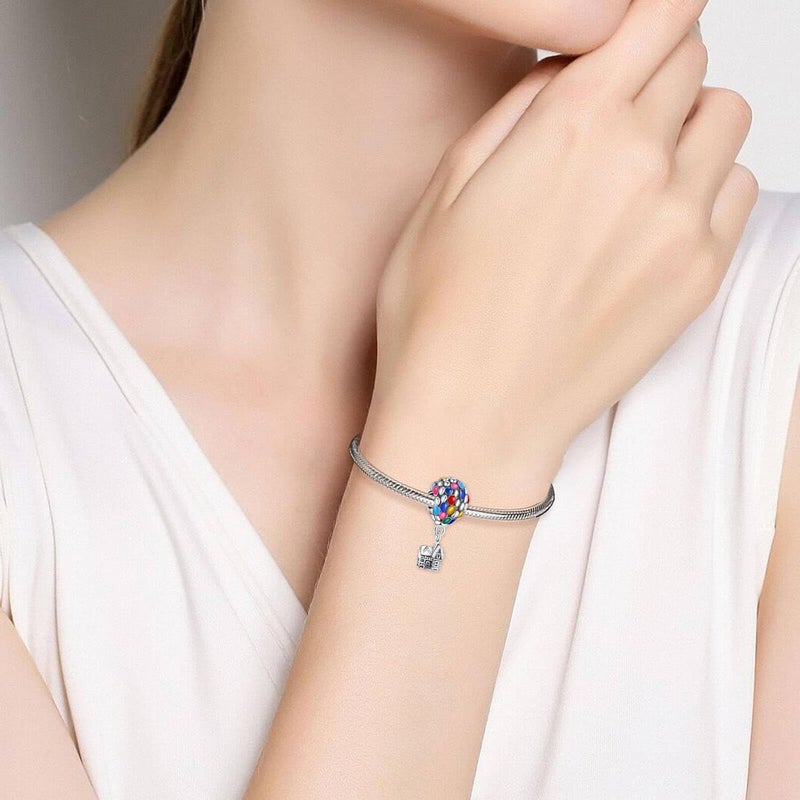 VALGACLS 925 Sterling Silver Family Love Mom Mouse Heart Charms for Bracelets Necklace Valentine's Day Mother's Day Jewelry Charm for Women - Image 2